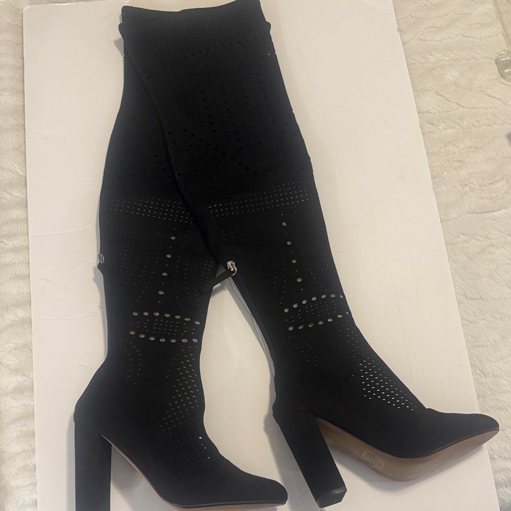 Elegant Black Over the Knee Boots